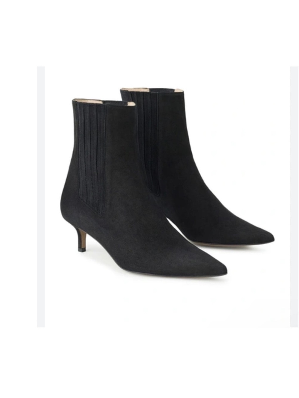 Lafayette 148 Fiore Ankle Bootie In Black suede Leather size 39.5 US 9.5 women